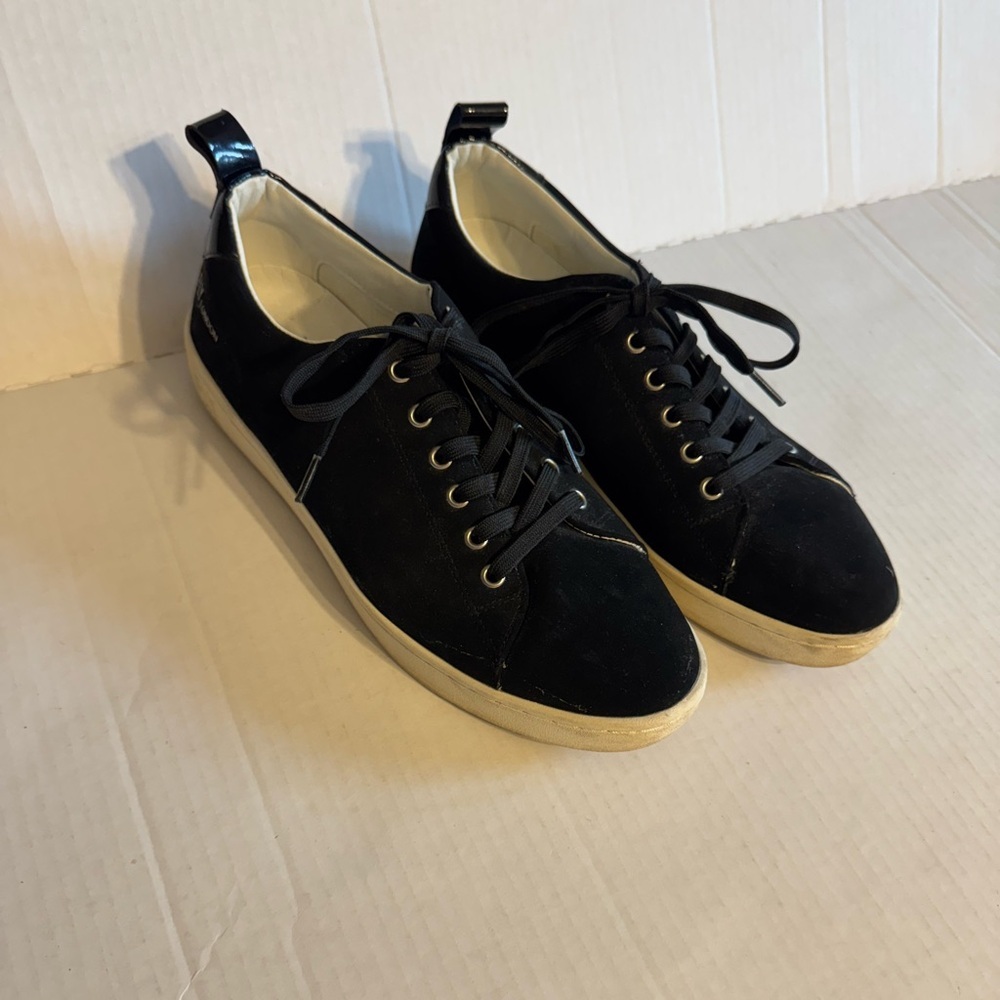 Fly London Black Maco Nubuck Leather Lace Up Sneaker Shoe Womens 42 Classic